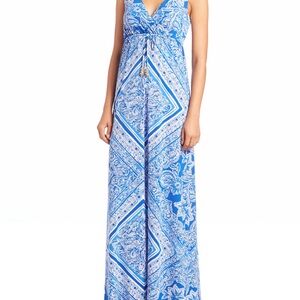 SALE LILLY PULITZER Blue Paisley Maxi Dress